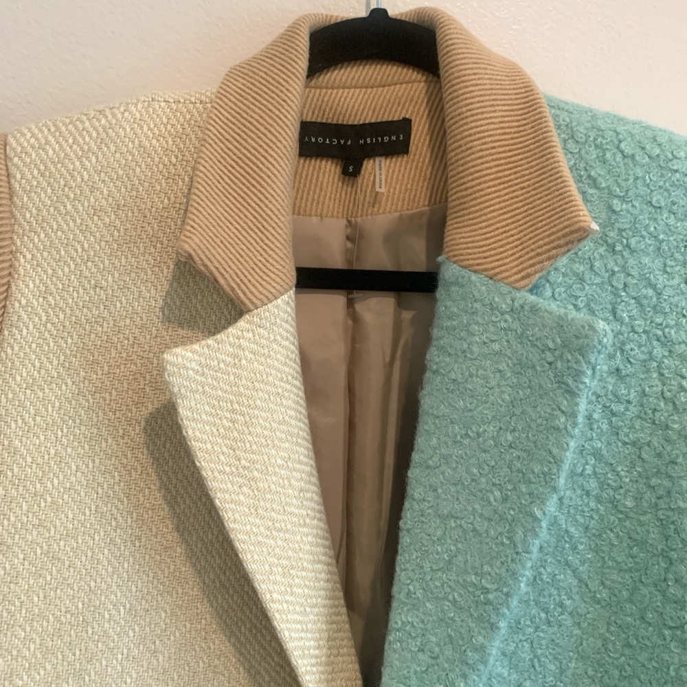 English Factory color block coat - medium coat. - Picture 11 of 11